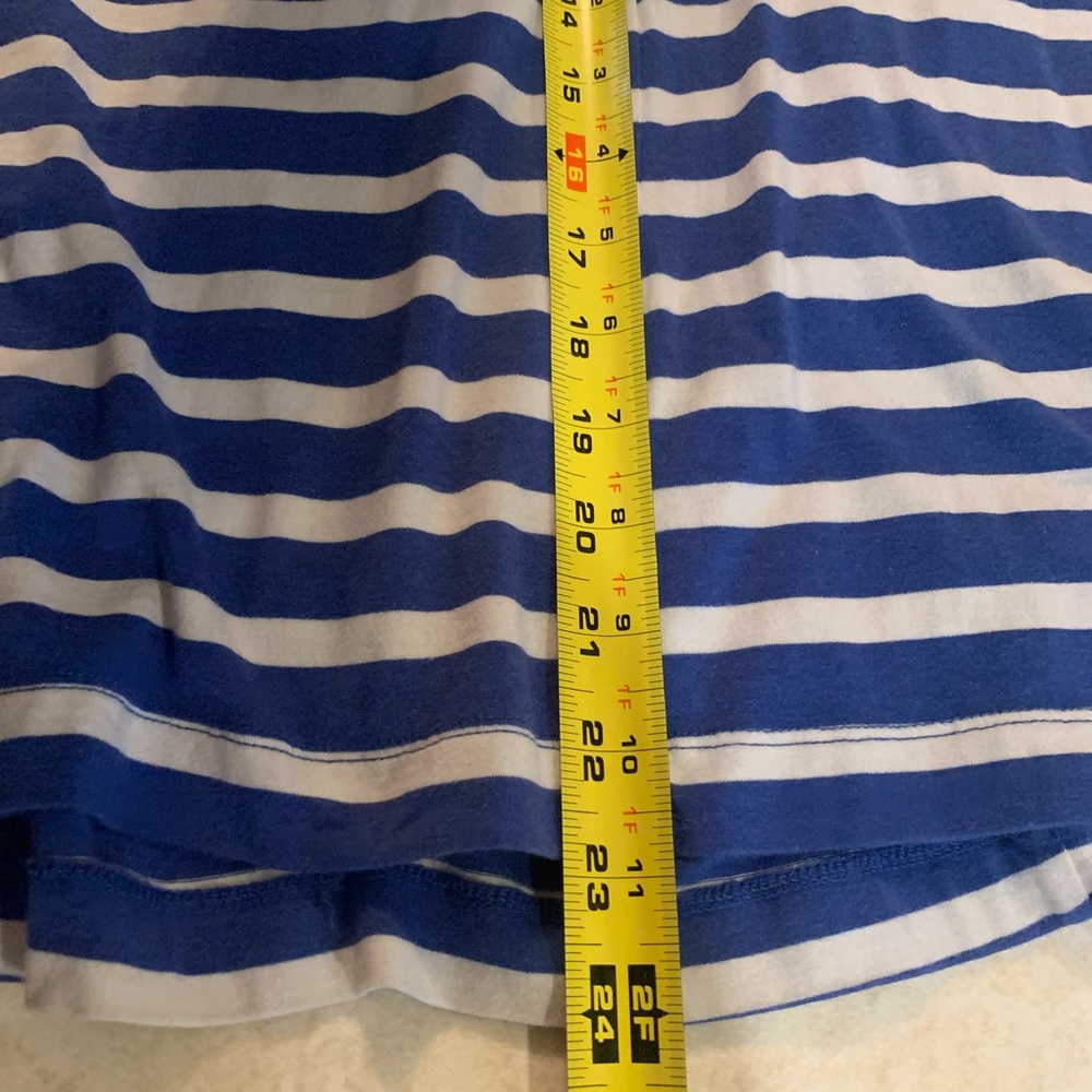 Lane Bryant (2 tops)Blue and White Striped Top and Pink Pinstriped Top - Picture 13 of 16